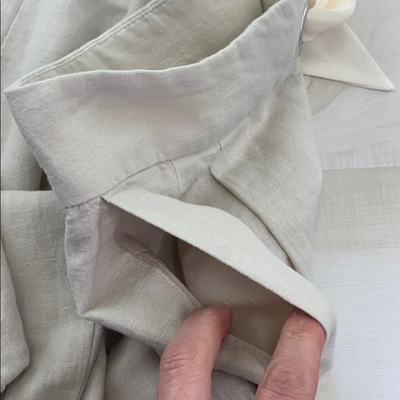 L’Academie Mina High Waist Linen Blend Pants Nude - Picture 8 of 12